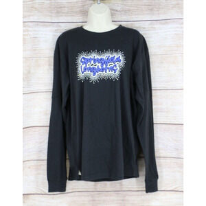 Pressbox Royce Womens Sz Medium Large Oversize Long Sleeve Shirt Black Longhorns